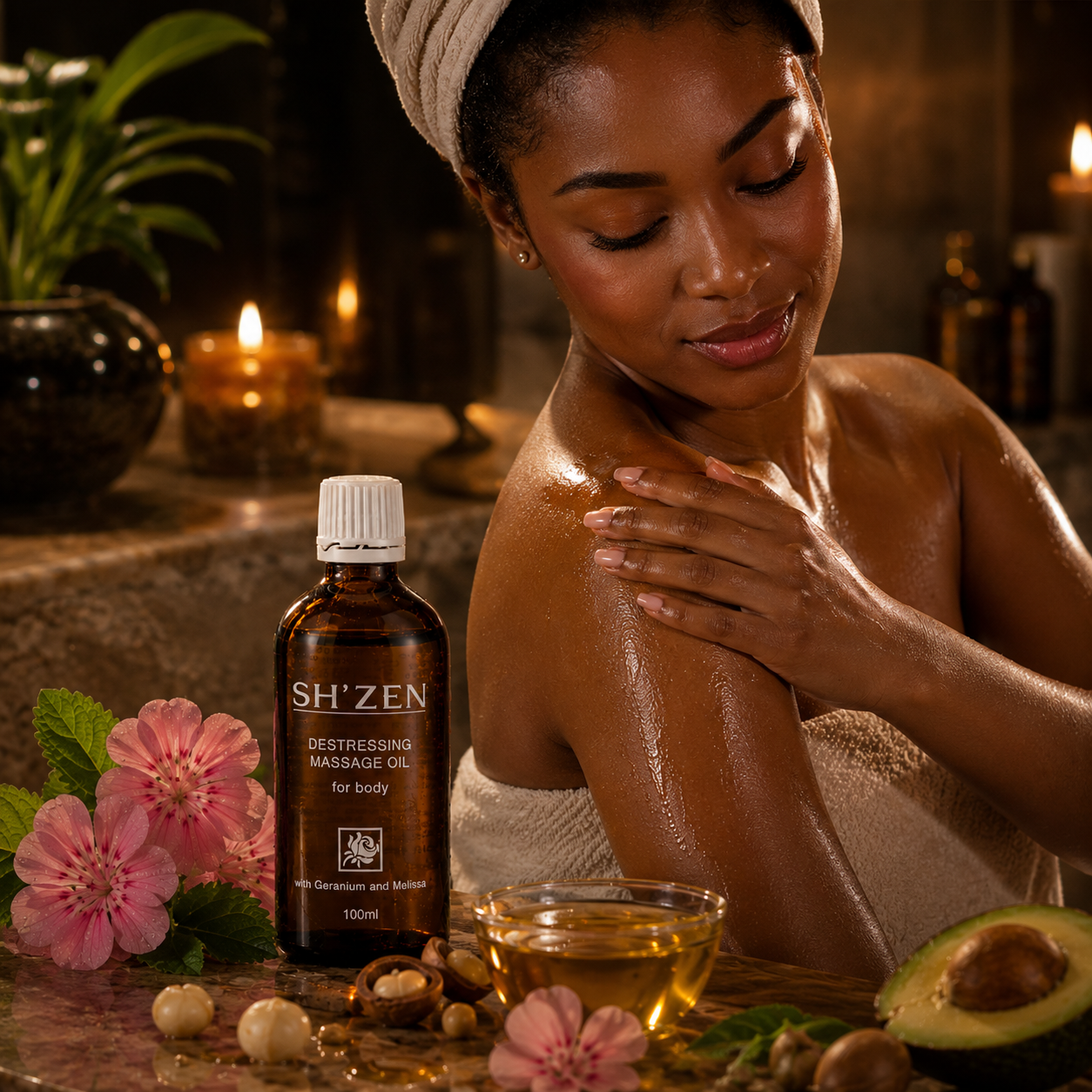 Valenza Serenity™ (SH'ZEN Destressing Massage Oil - 100ml)